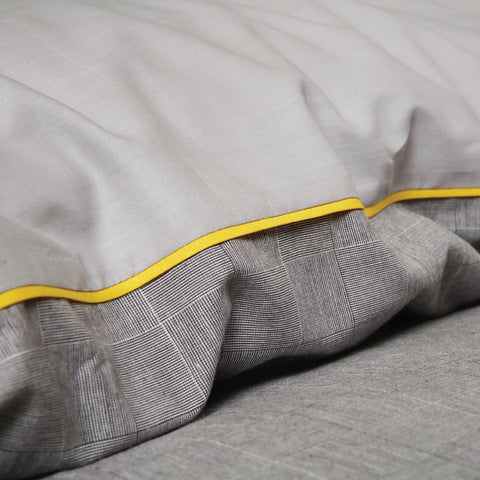 Manhattan Checked 100% Cotton Duvet Cover Set