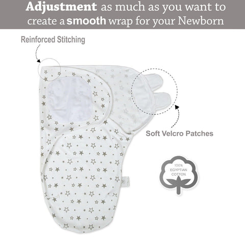 Baby 3 Pack Soft Jersey Padded Swaddle Wrap