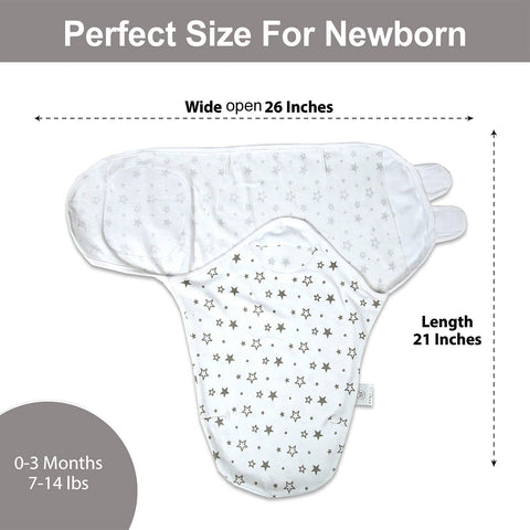 Baby 3 Pack Soft Jersey Padded Swaddle Wrap