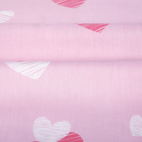 Hearts Pink 100% Cotton Toddler Duvet Set