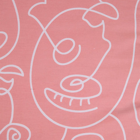 Abstract Face Rose Smoke Duvet Cover Set