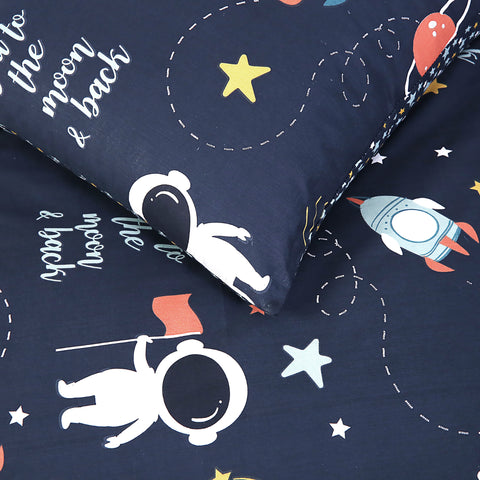 Astro Black Toddlers Duvet Cover Set