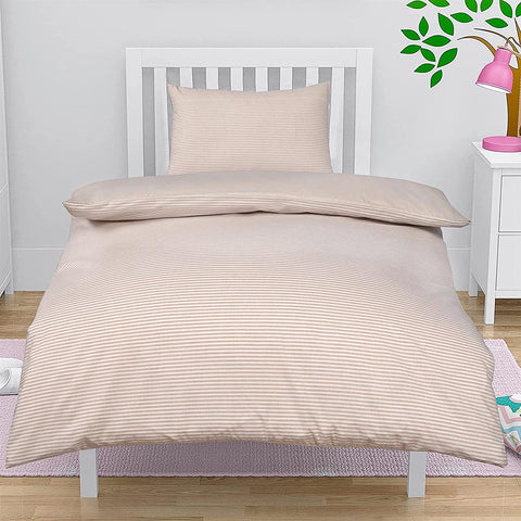 Boxter Stripe Ivory Toddlers Duvet Cover Set