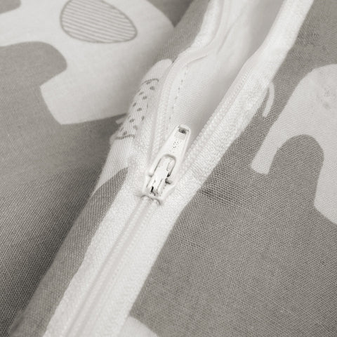 Elephant Grey 100% Cotton Quilted Baby Sleeping Bag