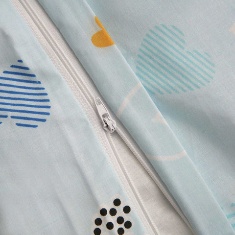 Hearts Blue Toddlers Duvet Cover Set