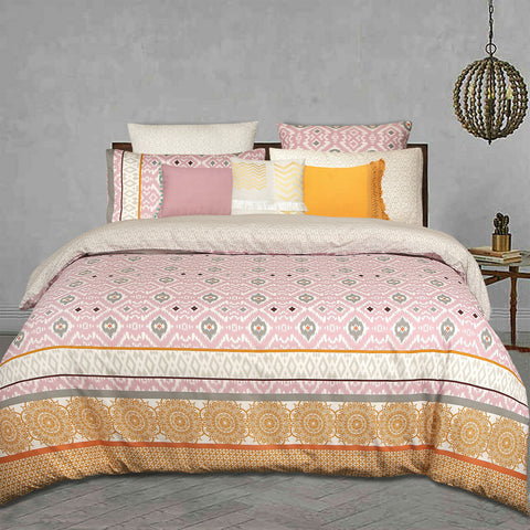 Ikat Pink Embellished Boudoir Filled Cushion