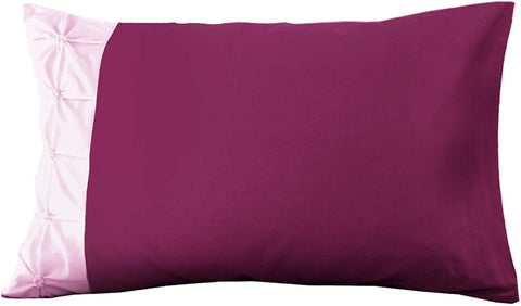 Jones Confection Embellished Pintuck Plum Pink Duvet Cover Set