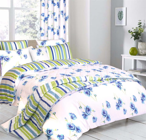 Katy Poppy Quilted Bedspread