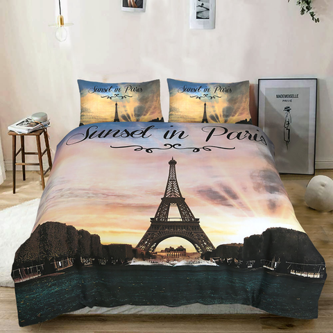 Paris Sunset Duvet Cover Set