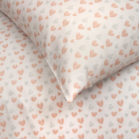 Love White Toddlers Duvet Cover Set