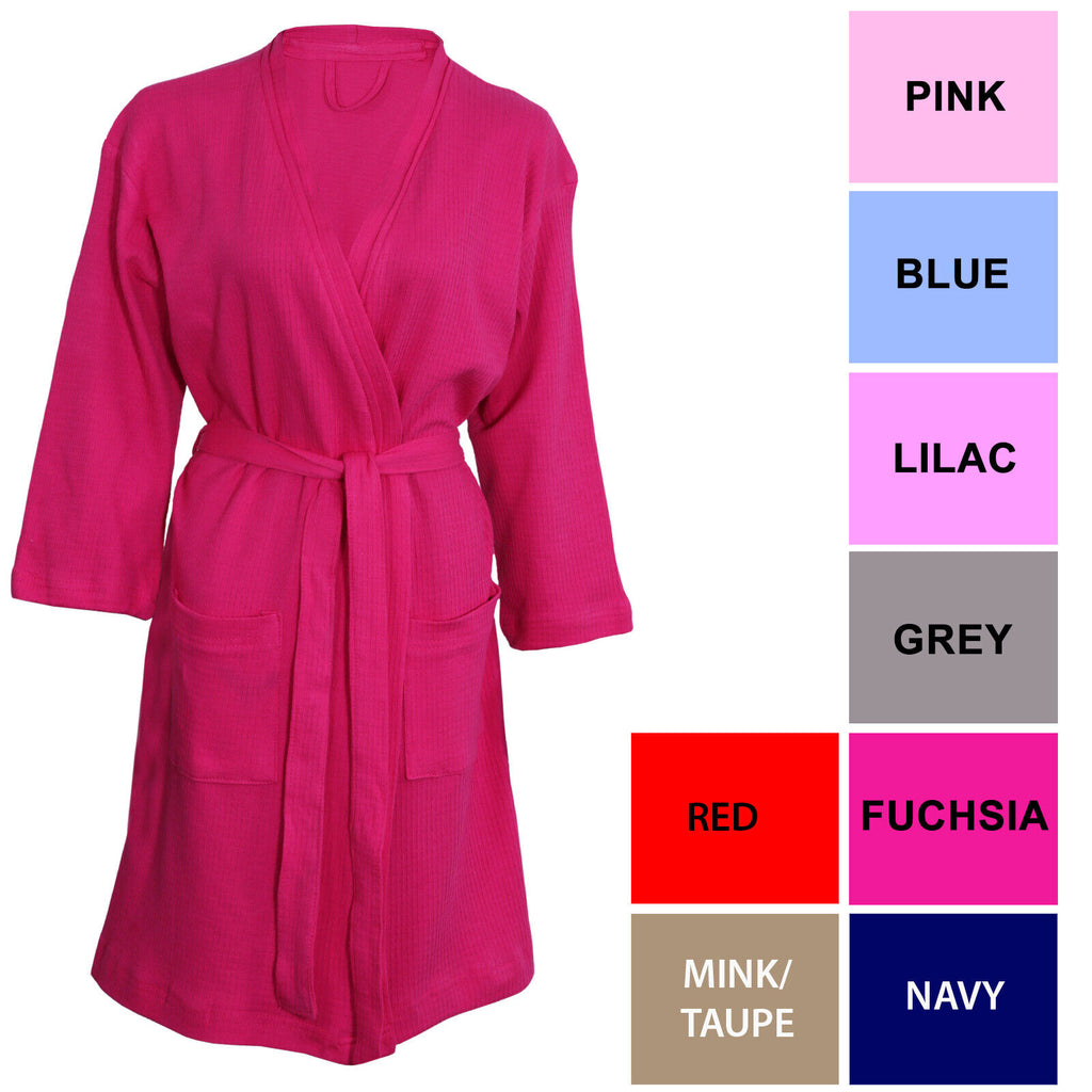 Pink waffle dressing gown deals