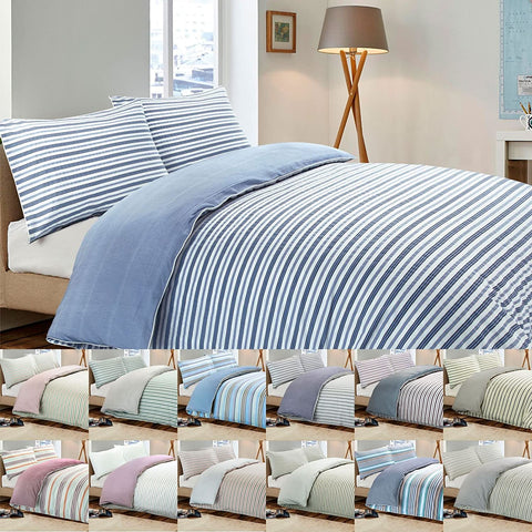 Luxury Woven Stripe Pattern 27 Duvet Cover Set