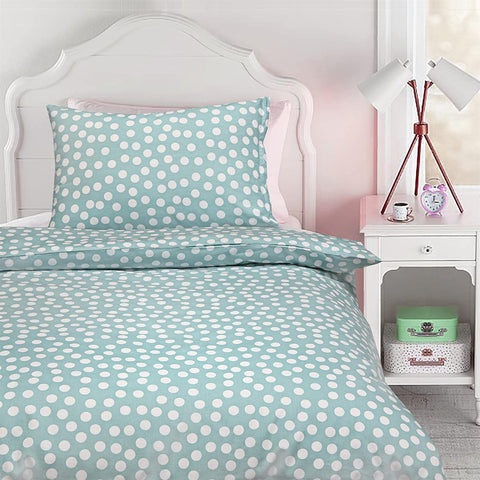 Mini Dots Celadon Toddlers Duvet Cover Set