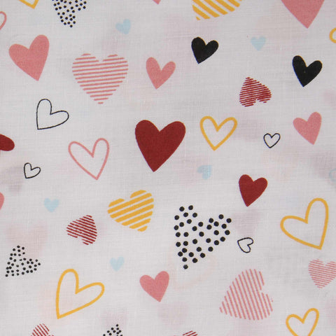 Mini Hearts Pink Toddlers Duvet Cover Set