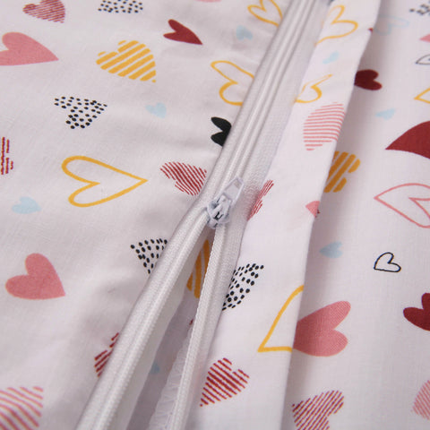 Mini Hearts Pink Toddlers Duvet Cover Set