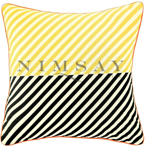 Cross Stripes Half Panama Cushion Cover - 45 x 45 cm