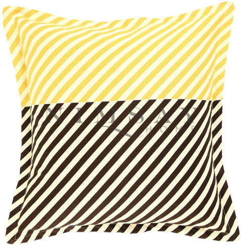 Cross Stripes Half Panama Cushion Cover - 45 x 45 cm