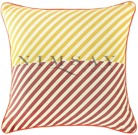 Cross Stripes Half Panama Cushion Cover - 45 x 45 cm