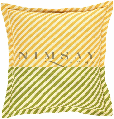 Cross Stripes Half Panama Cushion Cover - 45 x 45 cm