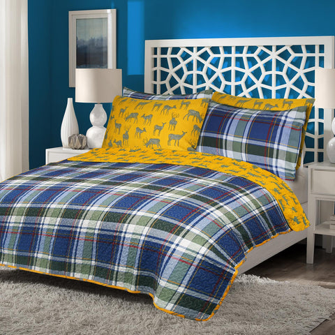 Harris Tartan Stag Bedspread
