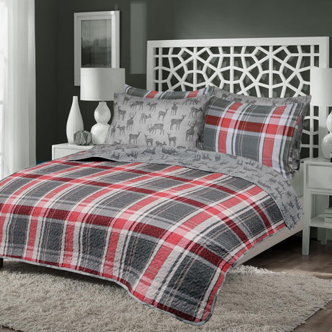 Harris Tartan Stag Bedspread