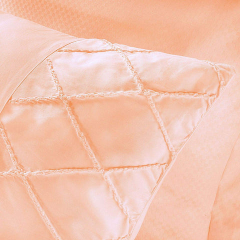 Jacob Peach Pintuck TC144 Duvet Cover Set