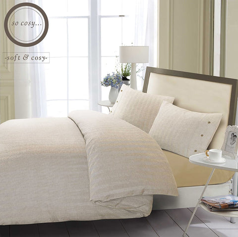 Herringbone Cream TC-116 Duvet Cover Set