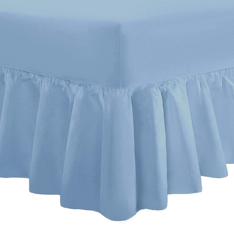 Plain Extra Soft 40cm Deep Frilled Valance Fitted Sheet