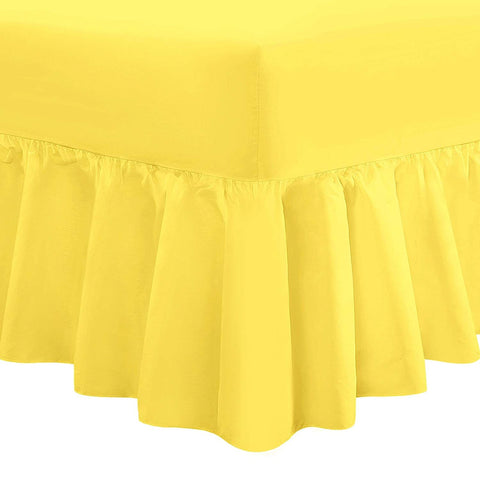 Plain Extra Soft 40cm Deep Frilled Valance Fitted Sheet