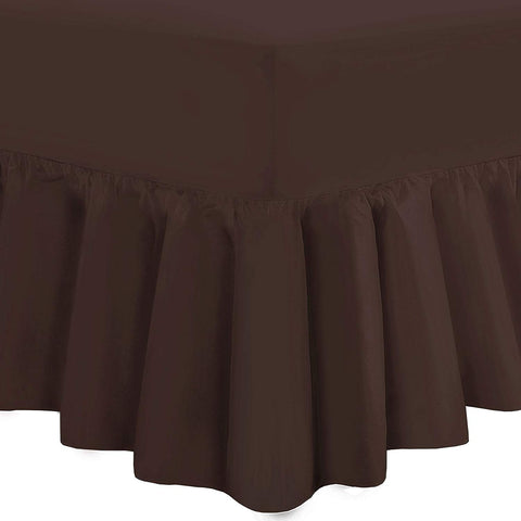 Plain Extra Soft 40cm Deep Frilled Valance Fitted Sheet