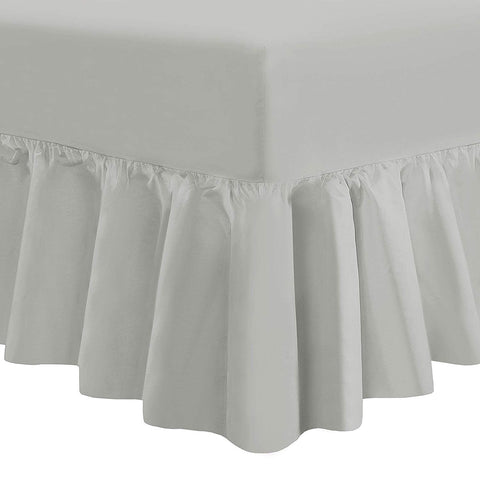 Plain Extra Soft 40cm Deep Frilled Valance Fitted Sheet