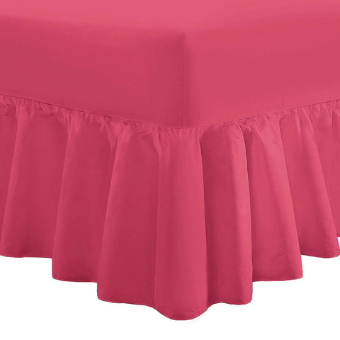 Plain Extra Soft 40cm Deep Frilled Valance Fitted Sheet