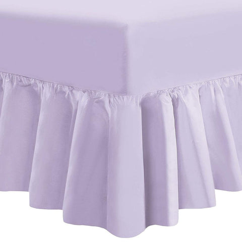 Plain Extra Soft 40cm Deep Frilled Valance Fitted Sheet