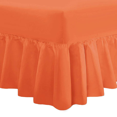 Plain Extra Soft 40cm Deep Frilled Valance Fitted Sheet