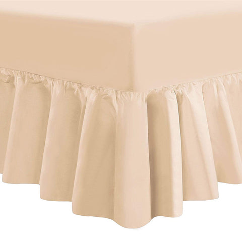 Plain Extra Soft 40cm Deep Frilled Valance Fitted Sheet