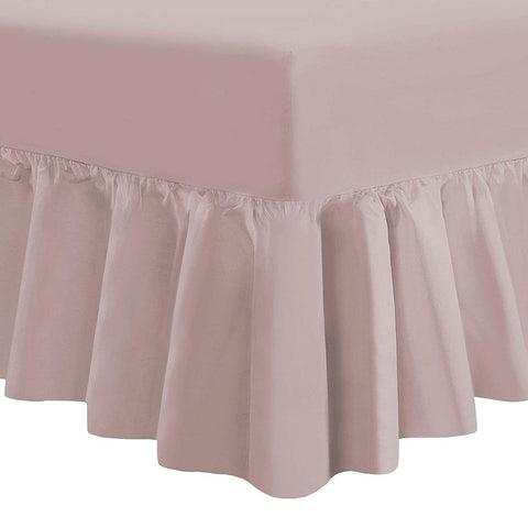 Plain Extra Soft 40cm Deep Frilled Valance Fitted Sheet