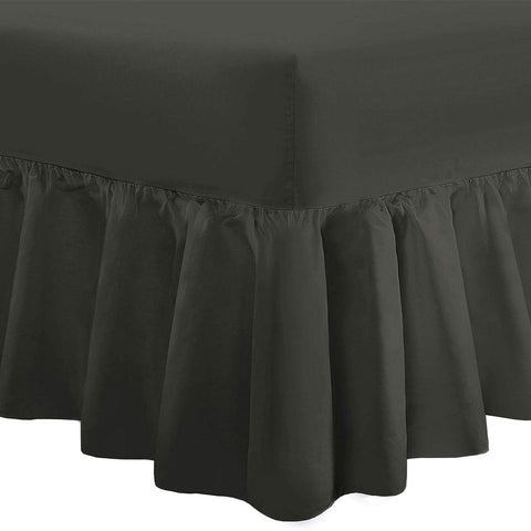 Plain Extra Soft 40cm Deep Frilled Valance Fitted Sheet