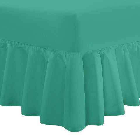Plain Extra Soft 40cm Deep Frilled Valance Fitted Sheet