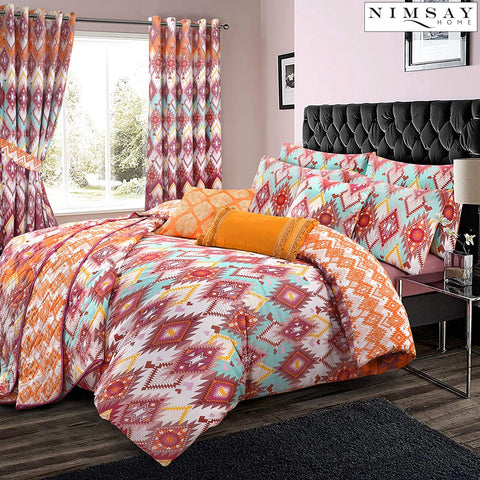Navajo Geometric Multicoloured Duvet Cover Set