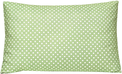 Polka Dot Green 100% Cotton Housewife Pillowcases Pair Set