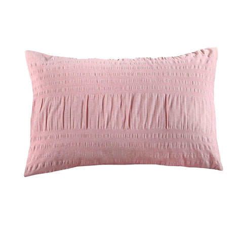 Serina Pink TC144 Non Iron Seersucker Duvet Cover Set