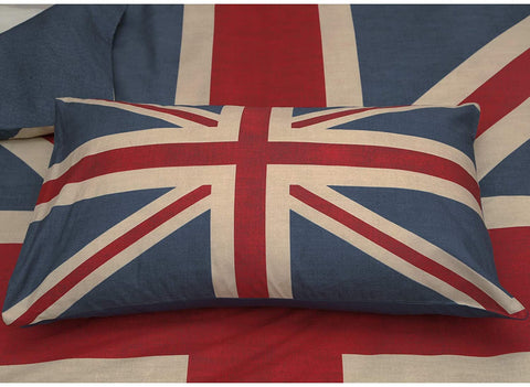 Union Jack Blue Pillowcase Pair Set