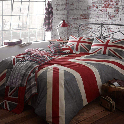 Union Jack Grey Duvet Cover Set