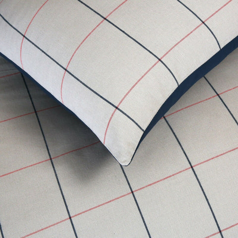 Noah Luxury Woven Check 100% Cotton Duvet Cover Set