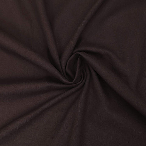 Plain Dyed Half Panama 100% Cotton Fabric Brown by Meter – 236 cm Wide