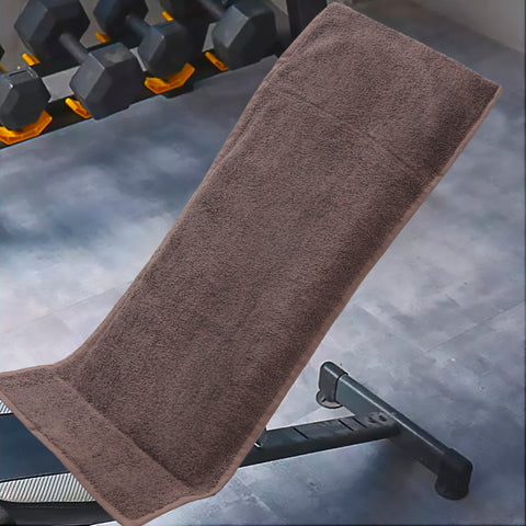 Egyptian Cotton 600GSM Simple Pocket Zip Grey Gym Towel