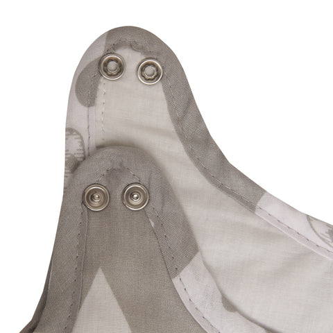Stars Grey 100% Cotton Quilted Baby Sleeping Bag