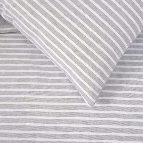 Stria Stripe Grey Toddlers Duvet Cover Set