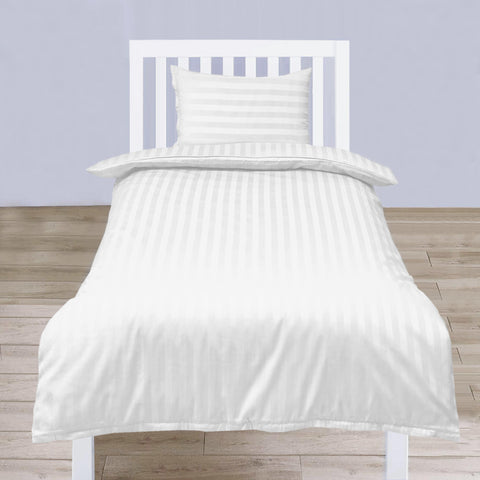 Stripes White Toddlers Duvet Cover Set