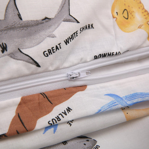 Fish Mulitcoloured Cotton Blend Toddlers Duvet Set (T01)